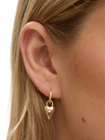 Jon Richard Cubic Zirconia Heart Hoop Earrings, Gold