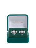 Jon Richard Cubic Zirconia Clover Stud Earrings, Silver