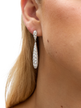 Jon Richard Pave Crystal Drop Earrings, Silver