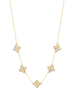 Jon Richard Mop Clover Necklace, Gold, Gold