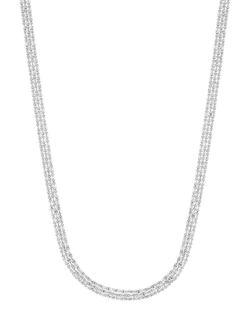 Jon Richard Cubic Zirconia Baguette Necklace, Silver, Silver