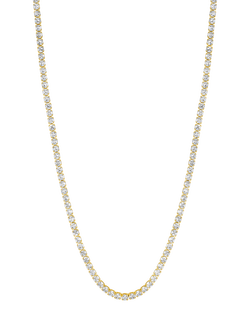 Jon Richard Cubic Zirconia Round Tennis Necklace, Gold, Gold