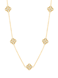Jon Richard Pave Clover Necklace, Gold