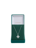 Jon Richard Cubic Zirconia Clover Pendant, Silver