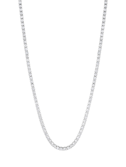 Jon Richard Cubic Zirconia Round Tennis Necklace, Silver, Silver