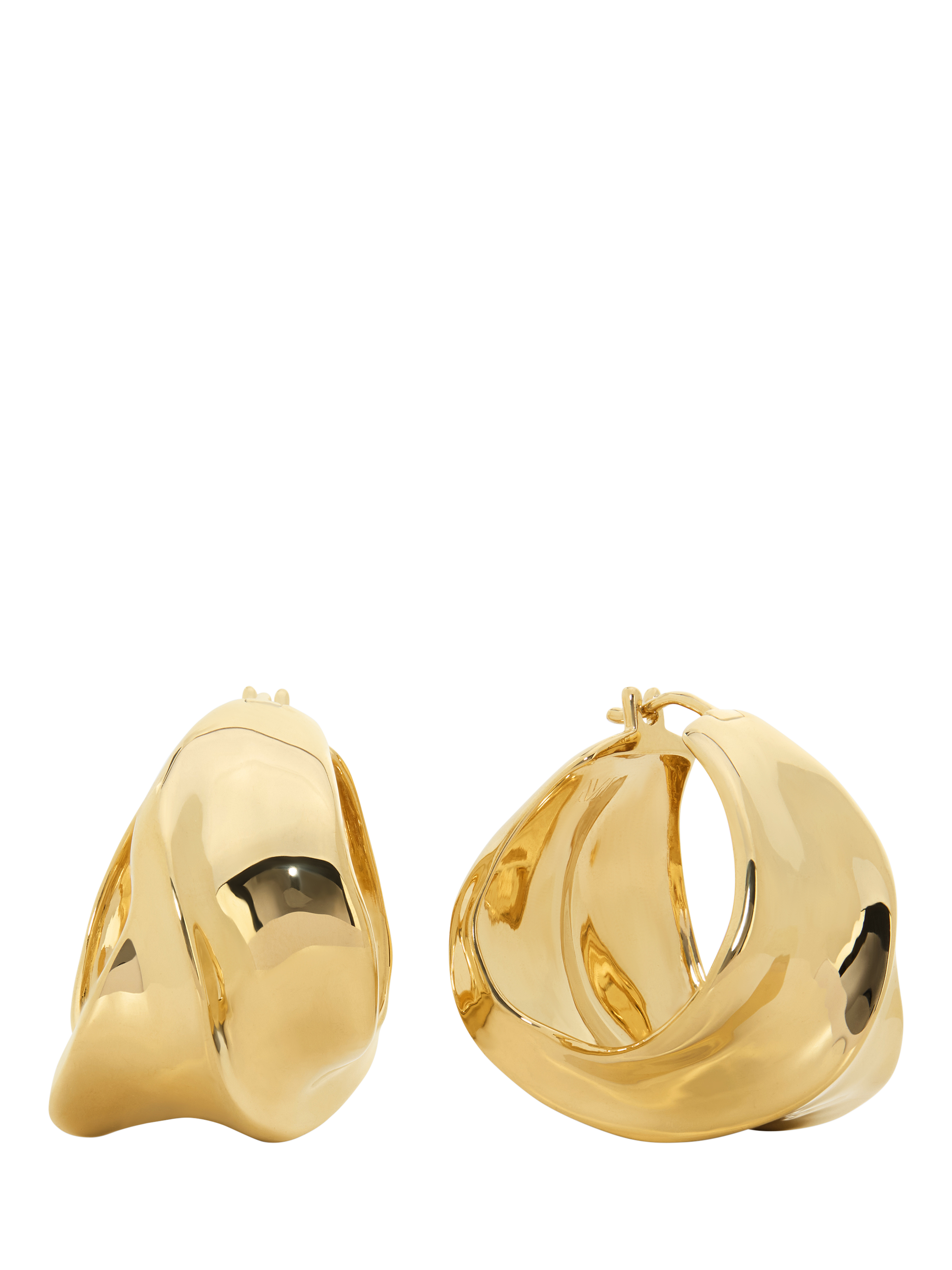 Product image 1 of 2, which shows Moinca Vinader Nomad Bold Medium Hoop Earrings, Gold