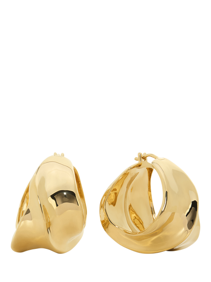 Moinca Vinader Nomad Bold Medium Hoop Earrings, Gold, Gold