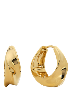 Monica Vinader Nomade Small Hoop Earrings, Gold, Gold