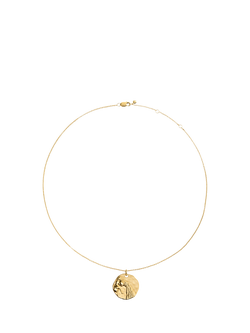 Monica Zodiac Pendant Necklace, Gold, Aquarius