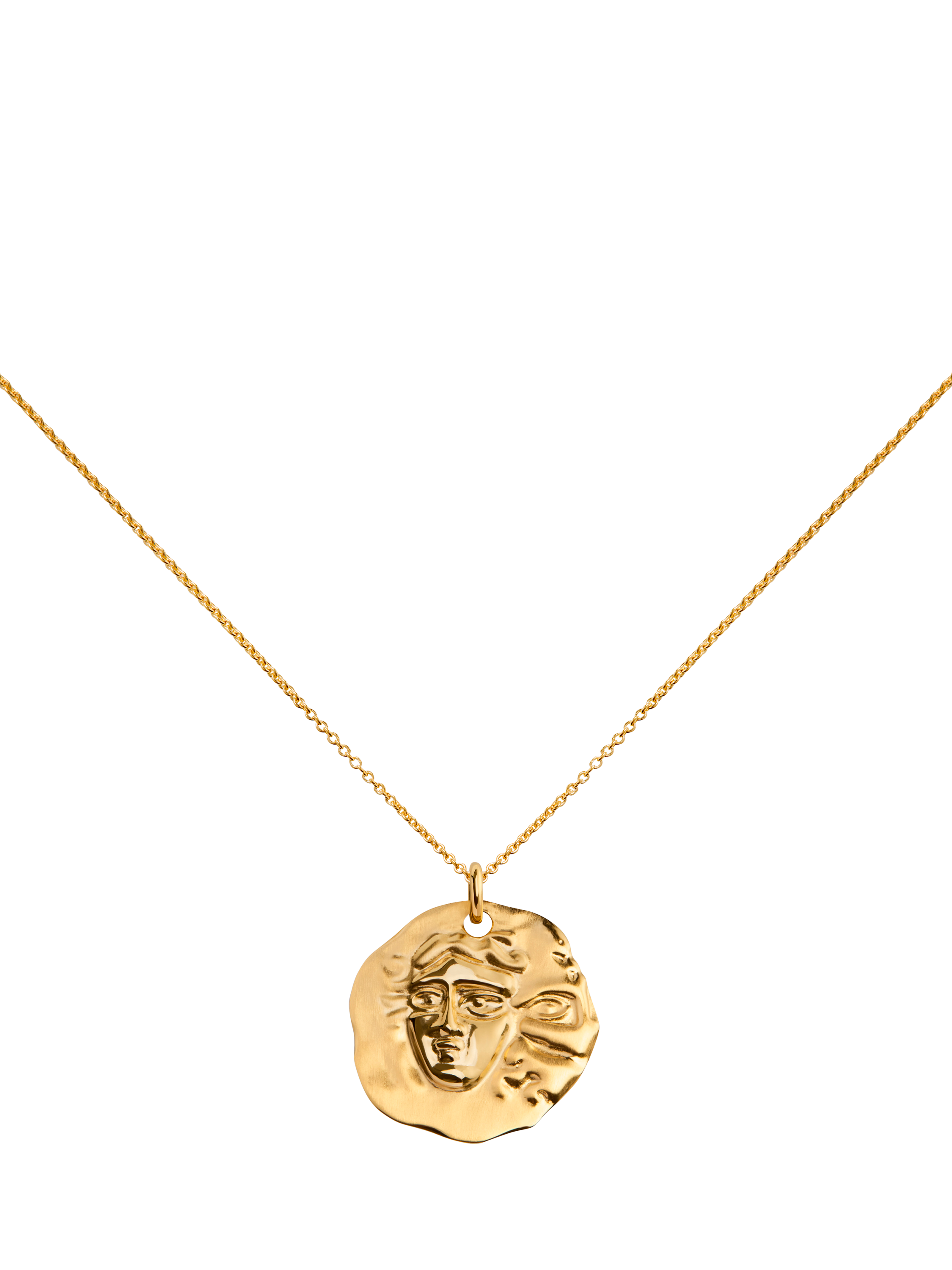 Product image 1 of 5, which shows Monica Zodiac Pendant Necklace, Gold, Gemini