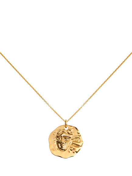Monica Vinader Zodiac Pendant Necklace, Gold, Gemini