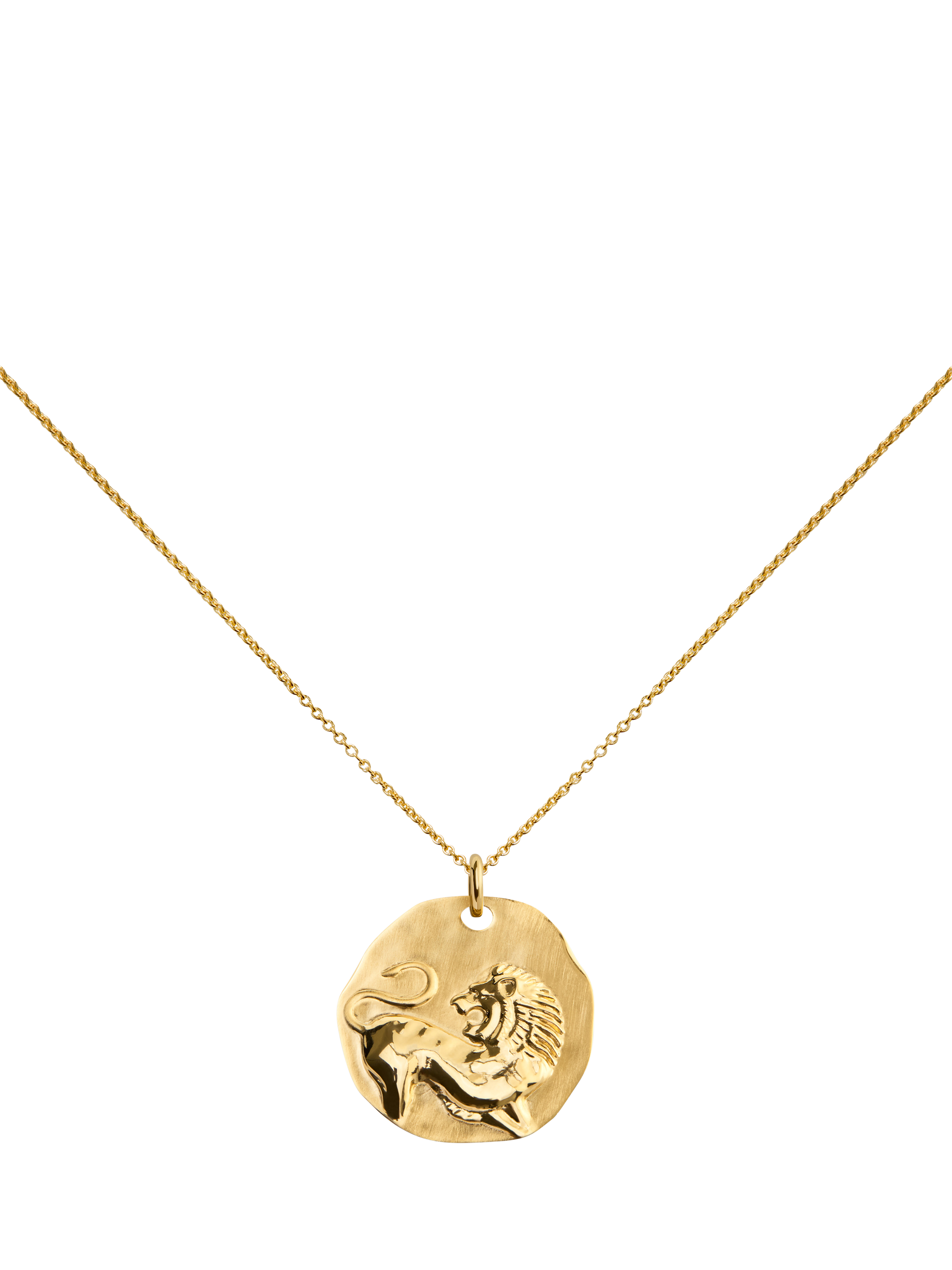 Product image 1 of 5, which shows Monica Zodiac Pendant Necklace, Gold, Leo