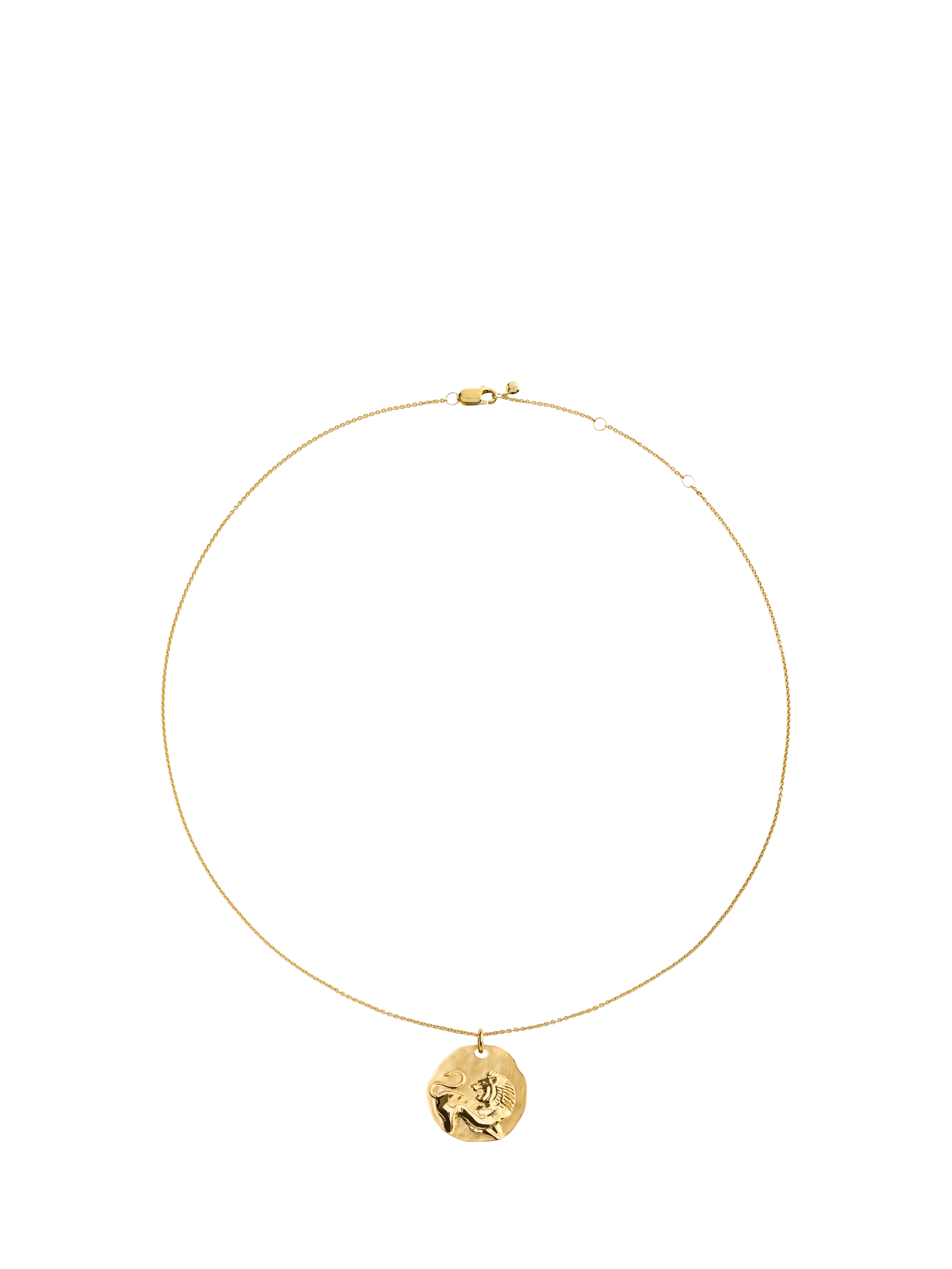 Product image 3 of 5, which shows Monica Zodiac Pendant Necklace, Gold, Leo