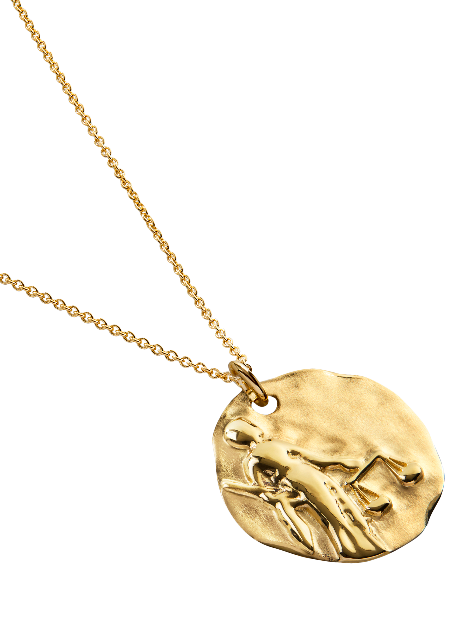 Product image 4 of 5, which shows Monica Zodiac Pendant Necklace, Gold, Libra