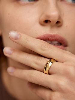 Monica Vinader Nomad Stacking Ring, Gold - view 2, Gold