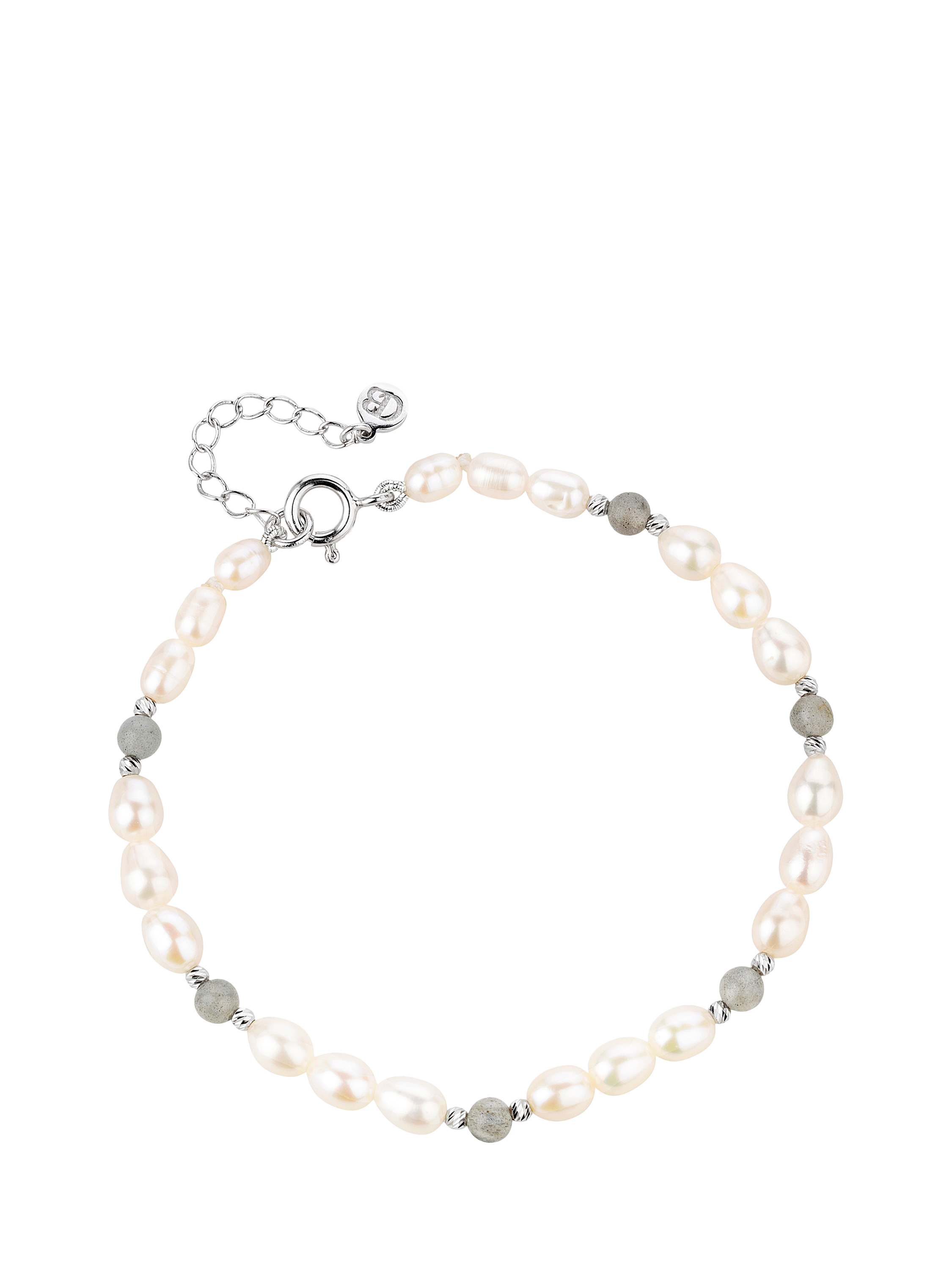 Product image 1 of 4, which shows Claudia Bradby Pearl and Labradorite Bracelet, Silver
