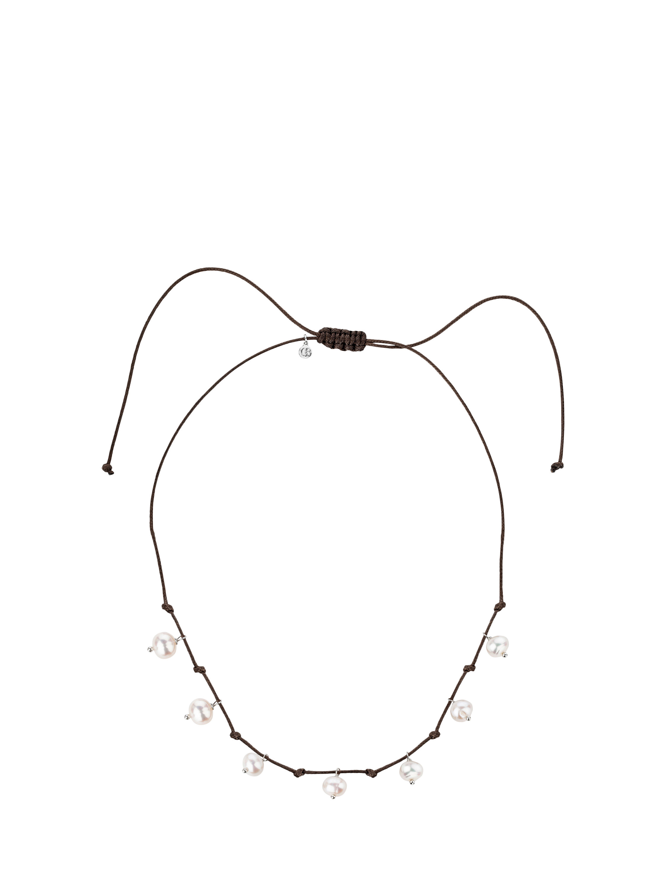 Product image 1 of 5, which shows Claudia Bradby Baroque Pearl Necklace, Silver