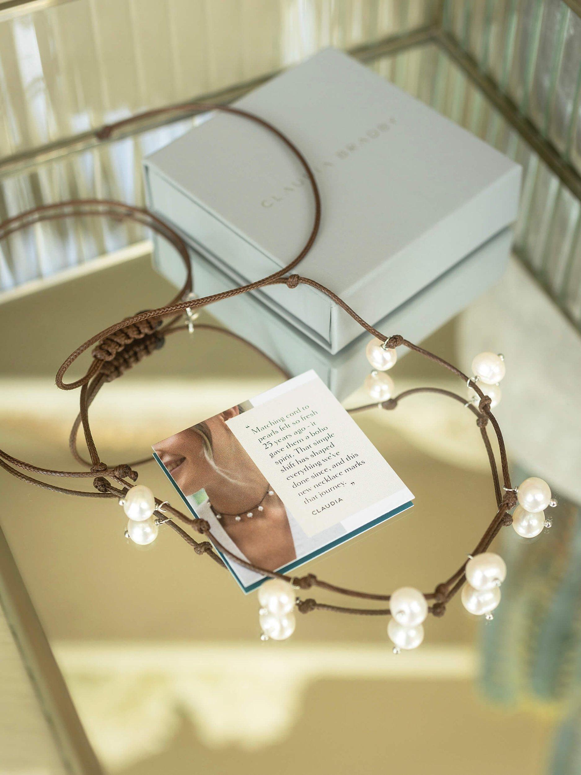 Product image 5 of 5, which shows Claudia Bradby Baroque Pearl Necklace, Silver