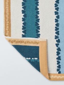John Lewis x Sanderson Frisk Stripe Cotton Bath Mat - view 2, Caneel
