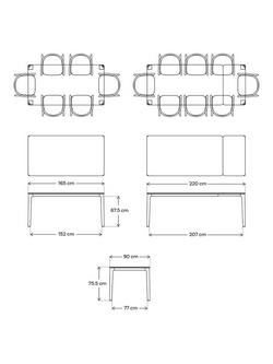 Swyft Model 01 6-8 Seater Extending Dining Table, Oak - view 2, Oak
