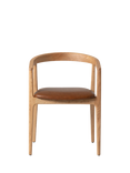 Swyft Model 01 Dining Chair, Set of 2, Oak/Maple Leather