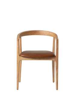 Swyft Model 01 Dining Chair, Set of 2, Walnut/Maple Leather, Maple