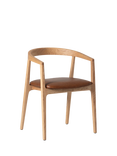 Swyft Model 01 Dining Chair, Set of 2, Oak/Maple Leather