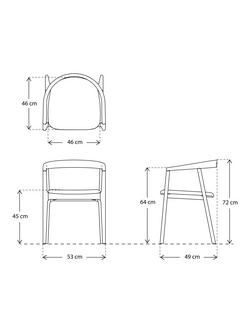 Swyft Model 01 Dining Chair, Set of 2 - view 2, Walnut & Maple