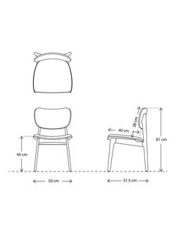 Swyft Model 02 Dining Chair, Set of 2, Oak/Maple Leather - view 2, Maple