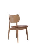 Swyft Model 02 Dining Chair, Set of 2, Oak/Maple Leather