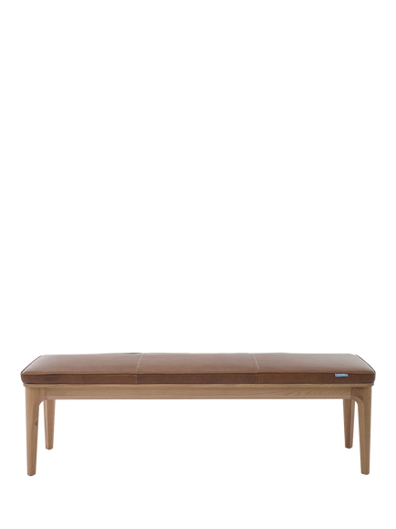 Swyft Model 01 Dining Bench, Oak/Maple Leather, Maple
