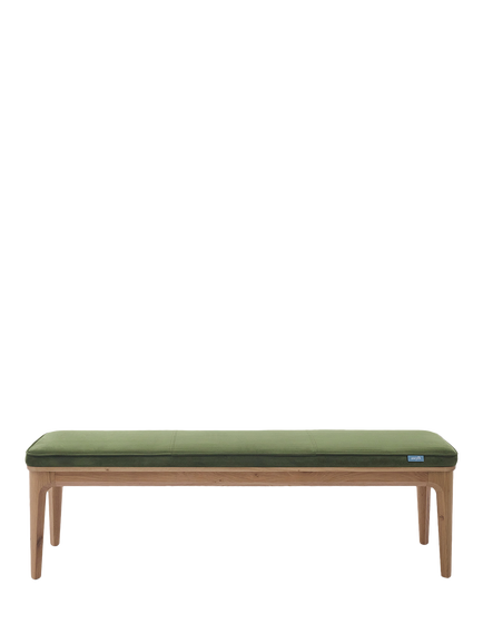 Swyft Model 01 Dining Bench, Oak/Velvet Vine, Vine