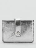 Mango Kilates Metallic Card Holder, Silver