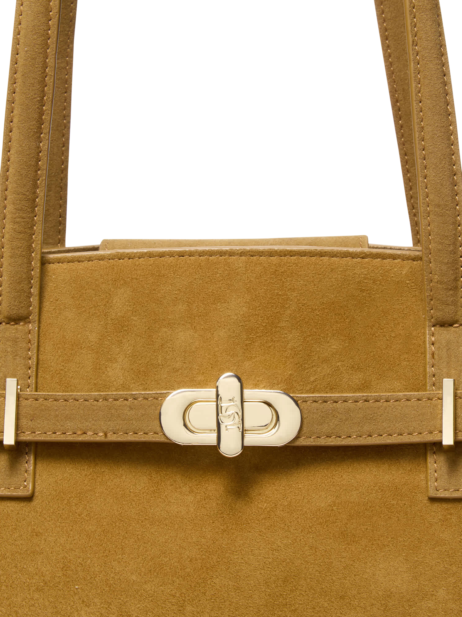 Product image 5 of 5, which shows Dune London Define Suede Shoulder Bag, Mid Brown