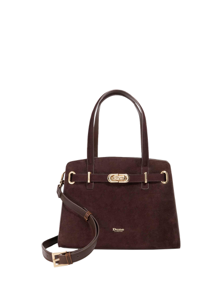 Dune London Dinidefine Suede Grab Bag, Brown, Brown