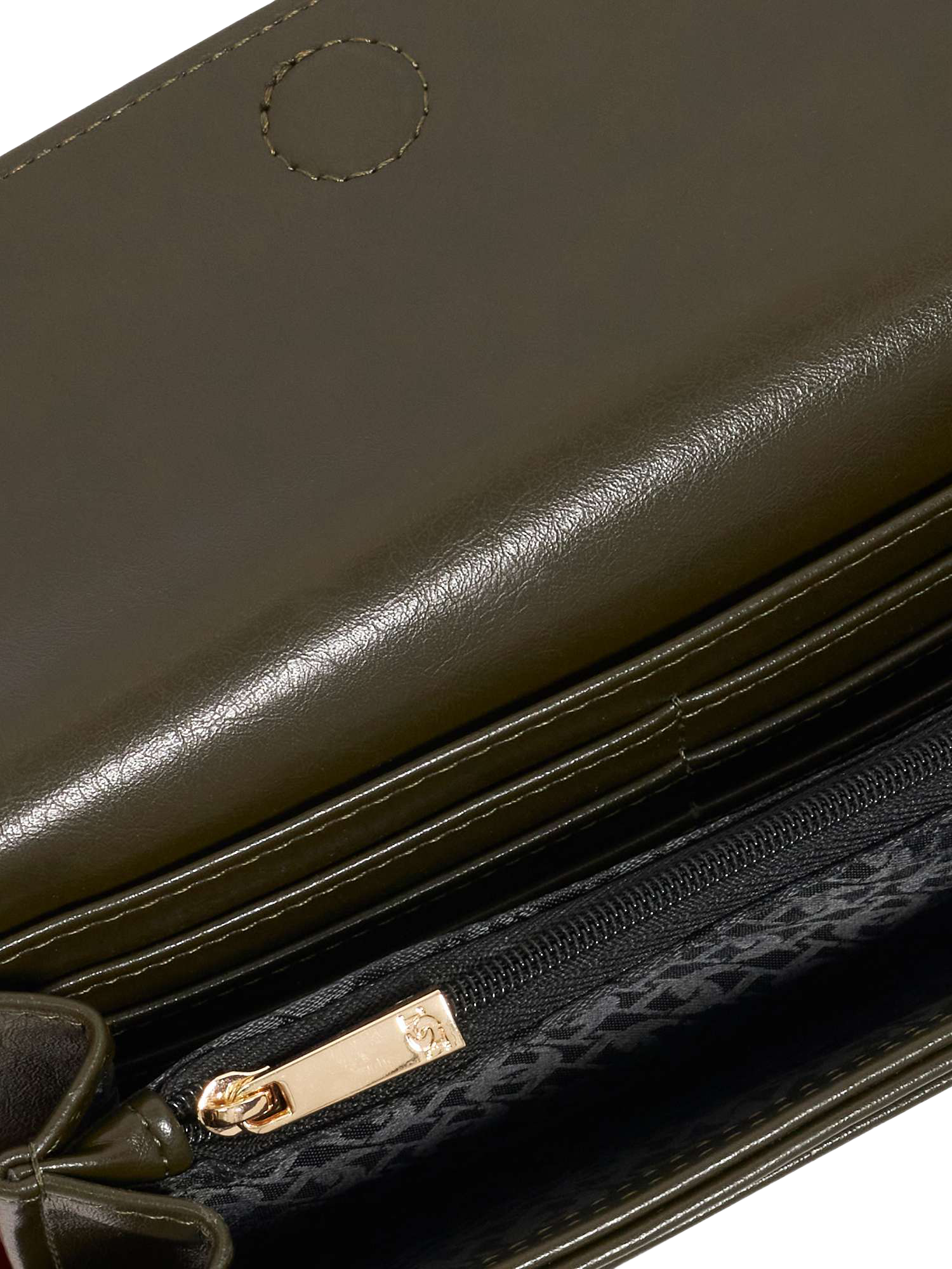 Product image 3 of 4, which shows Dune London Kallia Purse, Mid Green