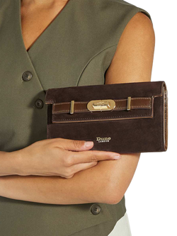 Dune London Showmance Suede Crossbody Bag - view 2, Brown