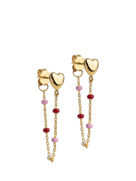 ENAMEL Copenhagen Lola Love Earrings, Yellow Gold