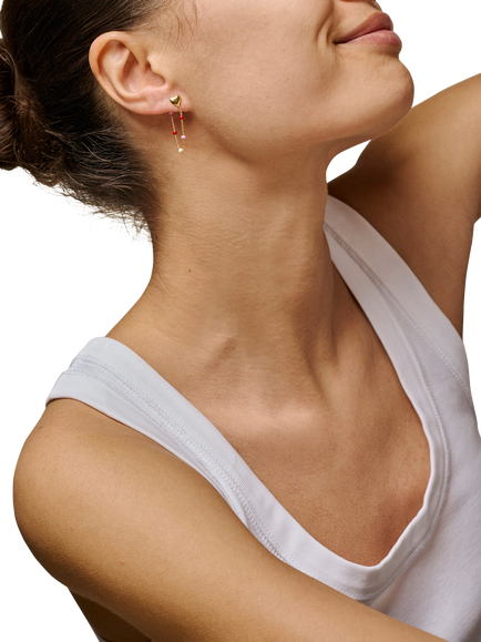 ENAMEL Copenhagen Lola Love Earrings - view 2, Yellow Gold