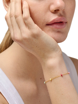 ENAMEL Copenhagen Lola Bold Beaded Bracelet, Yellow Gold - view 2, Yellow Gold