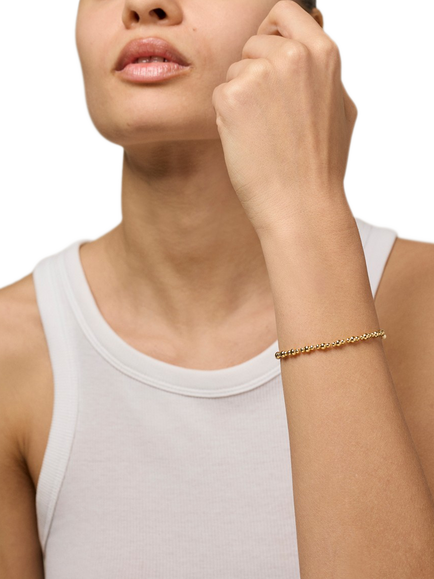 ENAMEL Copenhagen Norma Bead Bracelet, Yellow Gold - view 2, Yellow Gold