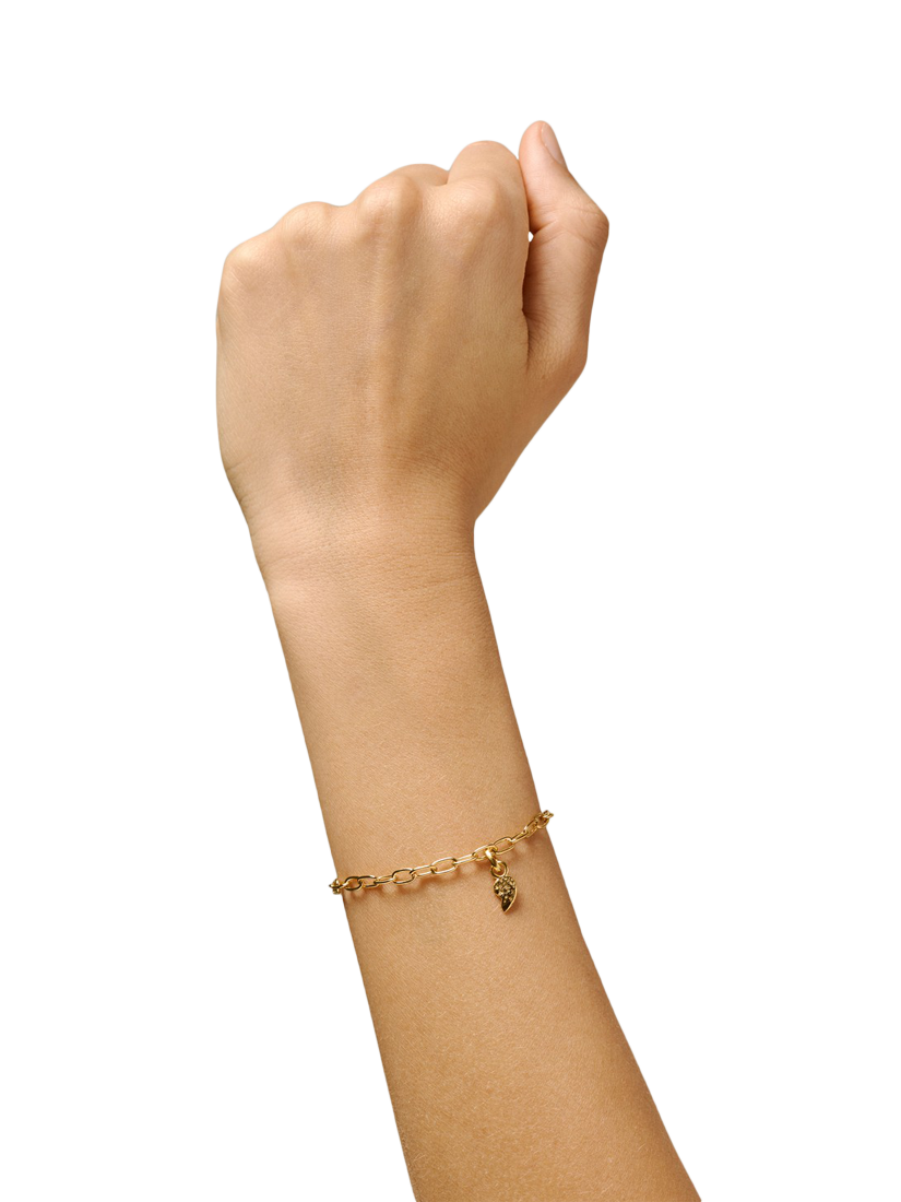 Product image 2 of 6, which shows ENAMEL Copenhagen Split Twin Right Heart Charm, Yellow Gold