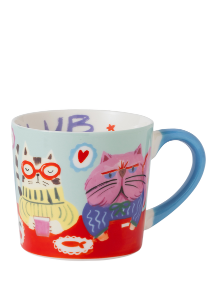 Eleanor Bowmer Cat Club New Bone China Mug, 300ml, Multi