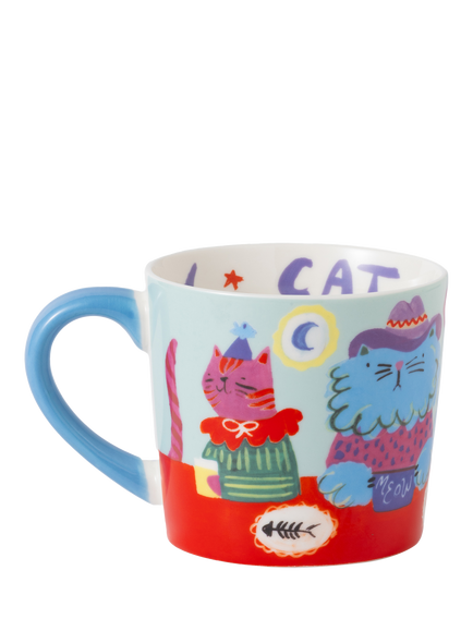 Eleanor Bowmer Cat Club New Bone China Mug, 300ml - view 2, Multi