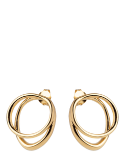 ENAMEL Copenhagen Double Circle Stud Earrings, Yellow Gold, Yellow Gold