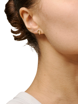 ENAMEL Copenhagen Dotta Stud Earrings, Yellow Gold - view 2, Yellow Gold