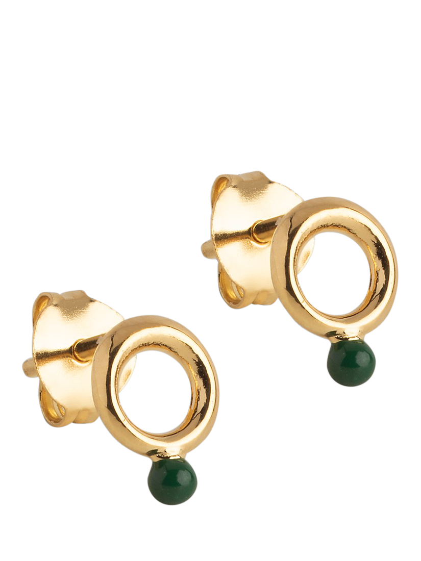 Product image 1 of 5, which shows ENAMEL Copenhagen Dotta Stud Earrings, Yellow Gold