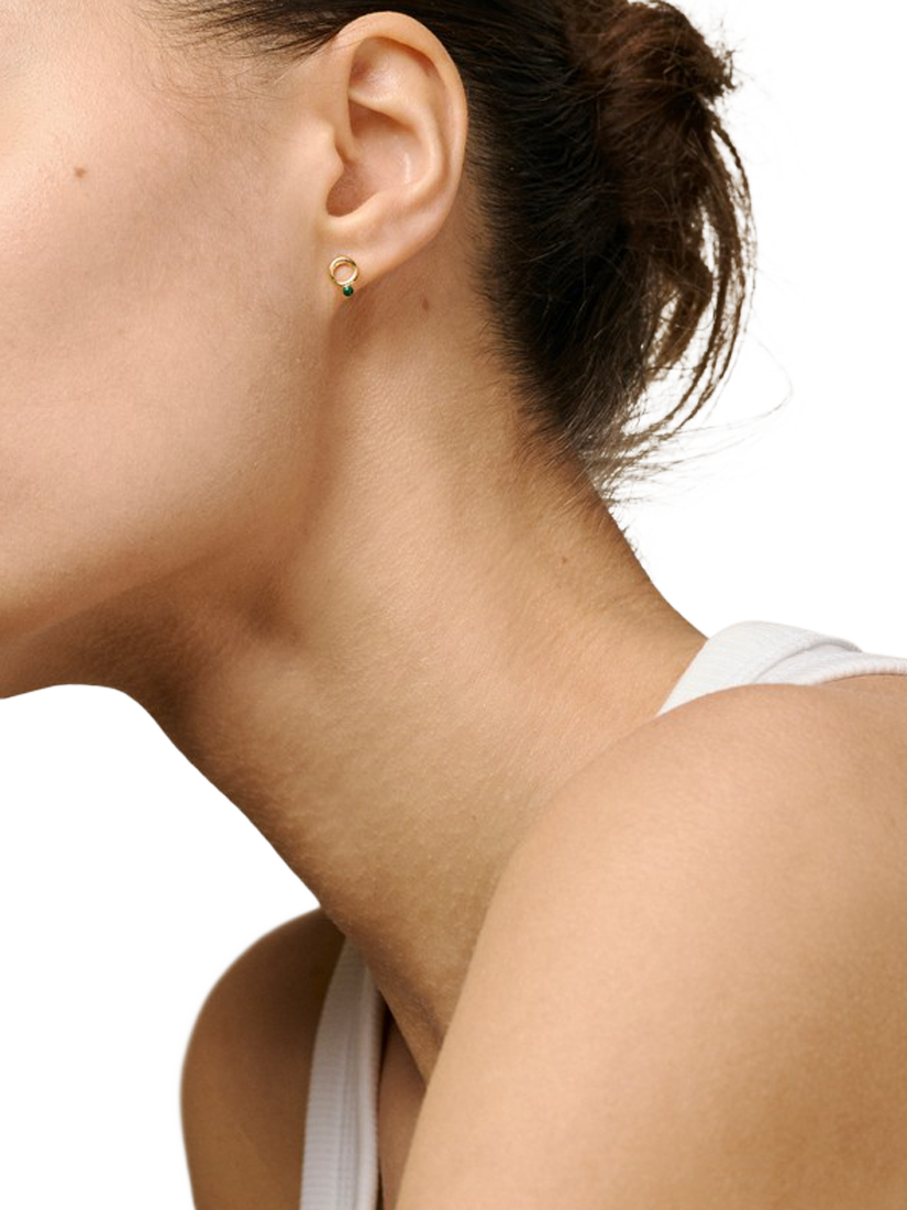 Product image 2 of 5, which shows ENAMEL Copenhagen Dotta Stud Earrings, Yellow Gold