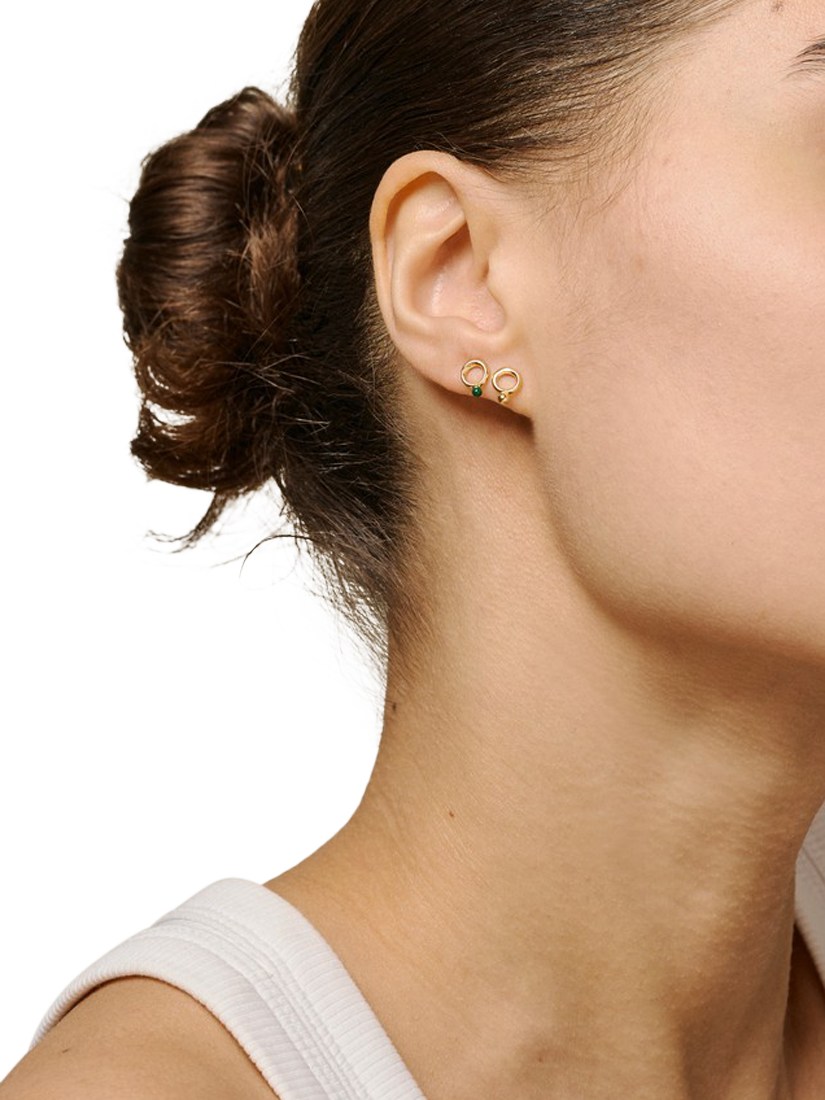 Product image 4 of 5, which shows ENAMEL Copenhagen Dotta Stud Earrings, Yellow Gold