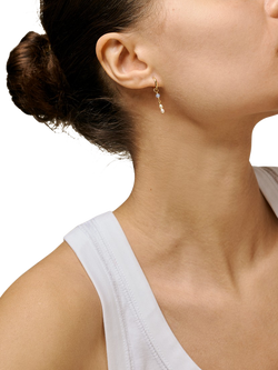 ENAMEL Copenhagen Liva Hoop Earrings, Yellow Gold - view 2, Yellow Gold